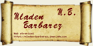 Mladen Barbarez vizit kartica